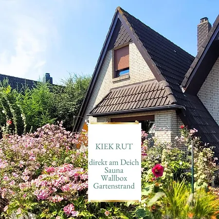 Ferienwohnung Kiek Rut - Im Herbst Nach Harlesiel, Wallbox & Infrarotkabine, Neu Kaminofen, Alles Fuer Zwei Paare Oder Eine Familie, Gartenstrand, 3 Terrassen * Wittmund